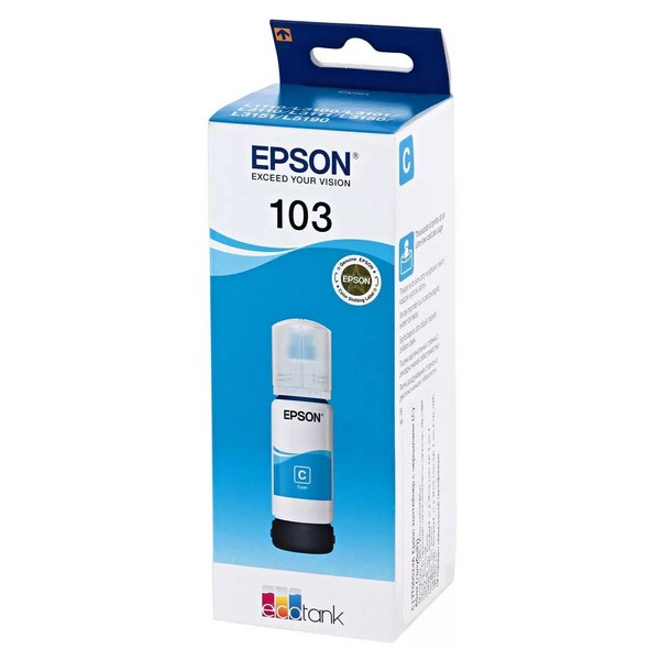 Чернила Epson 103C C13T00S24A для , 65 мл, голубой