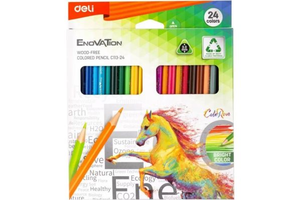 Карандаши цветные Deli Enovation EC113-24