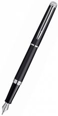 Ручка перьевая WATERMAN Hemisphere (S0920810) MattBlack CT (F) чернила: синий нержавеющая сталь перо нержавеющая сталь хром